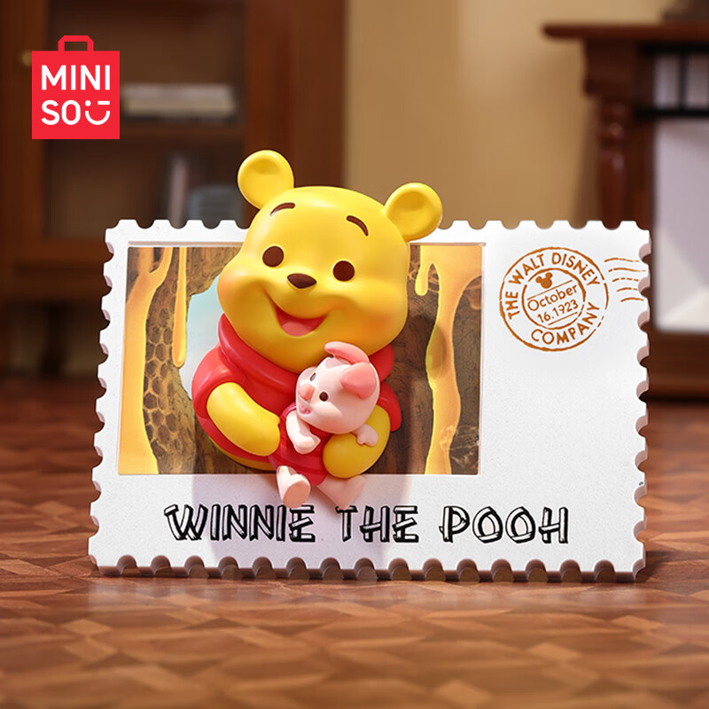 MINISO Disney Vintage Stamp Series Blind Box Figurine Toy Desktop Decoration Gift Birthday Present for Women