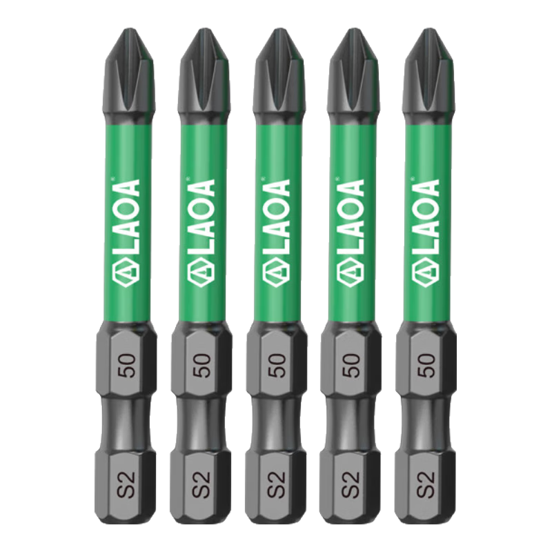 LAOA LA617001 High Hardness Strong Magnetic PH2*50mm Cross Electric Screwdriver Bits 5pcs