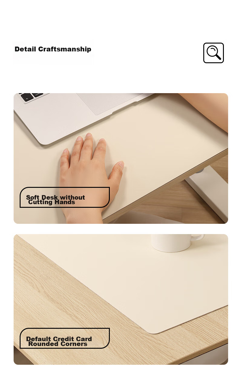 Resen Beige 60*40 Desk Mat, Student Eye Protection, Study Writing Office Computer Desk Pad, Anti-Stain Dining Table Mat, Furniture Cabinet Silicone Protective Pad, Children's Desk Mat, Special Tablecloth 15