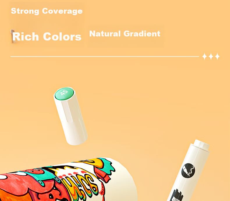 M&G Stationery, 36-Color Acrylic Markers, Children's And Student Watercolor Pens, Drawing Brushes, Waterproof Hand-Drawing, Guka Graffiti, Birthday And Graduation Gift, APMT3309 21
