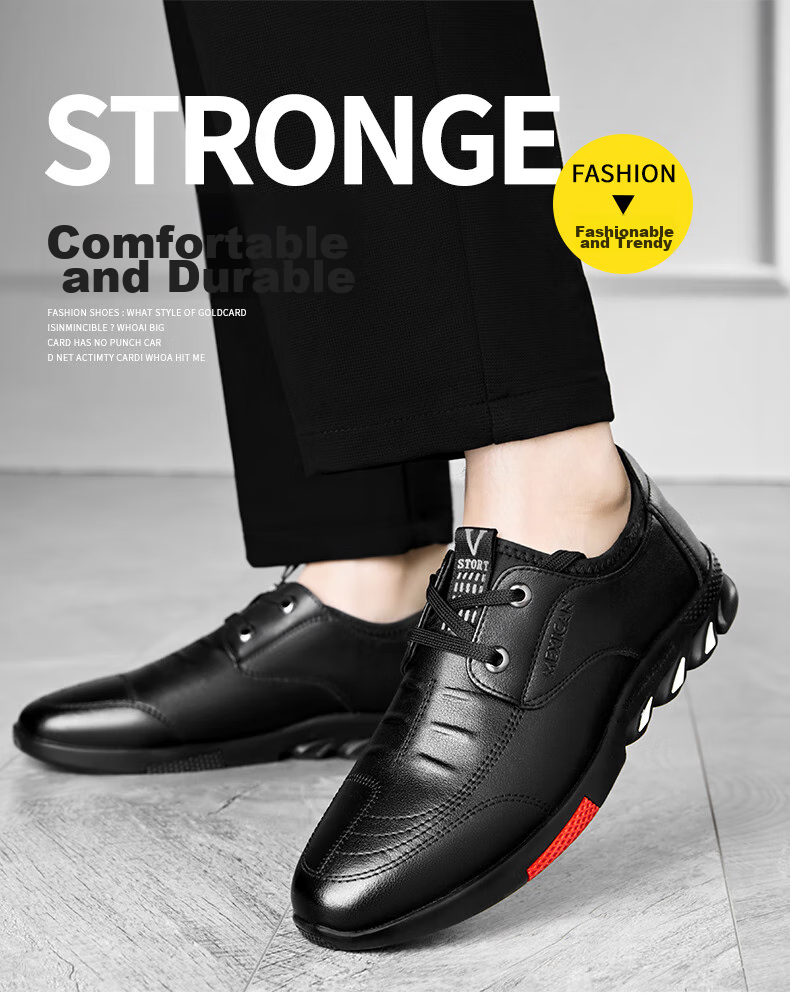 MEXICAN Autumn And Winter New Business Casual Leather Shoes for Men, Formal British Style Driving Lightweight Shoes 155MS702 New Black Size 40 3