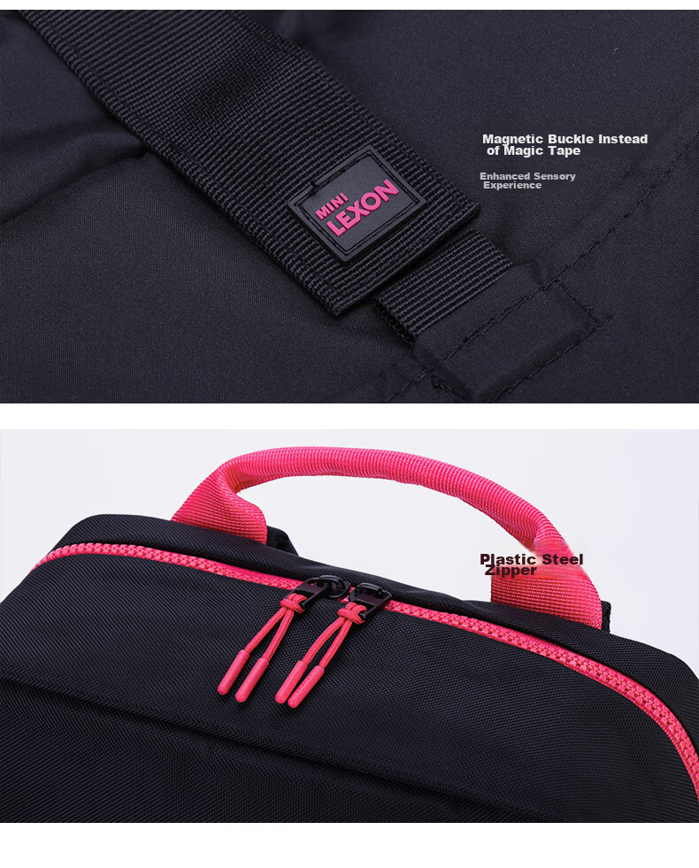 LEXON Women's Backpack, 12/13 Inch Laptop Bag, Casual Lightweight Fashionable School Bag, Travel Toiletry Bag, Black 10