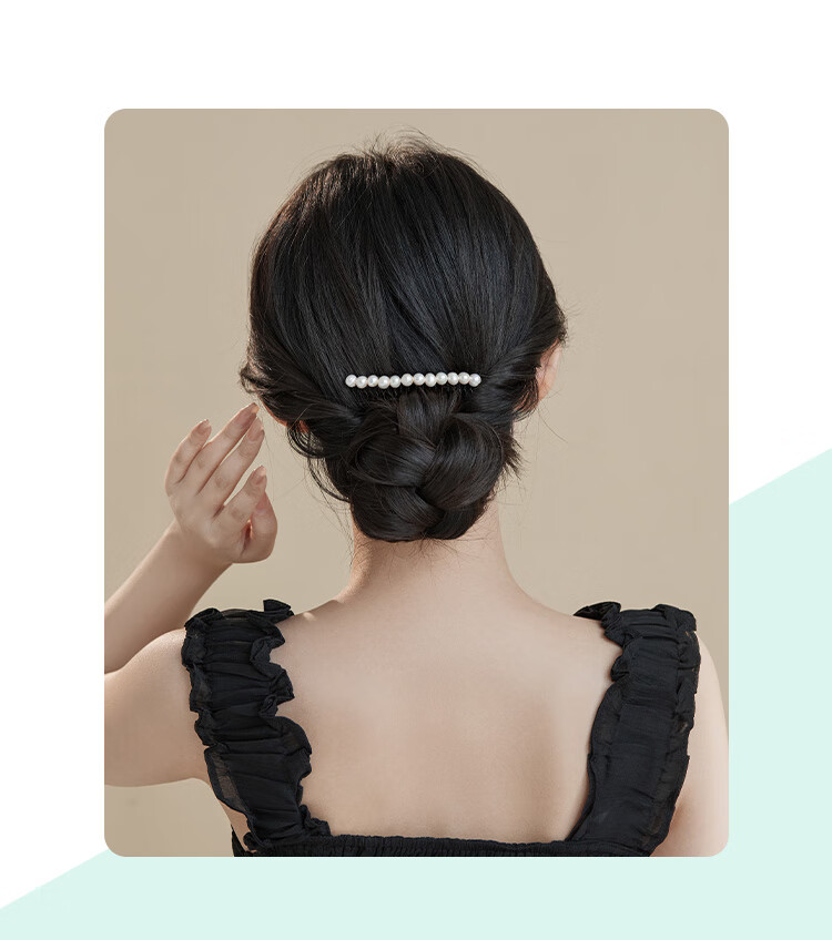 CHIMERA Freshwater Pearl Hair Comb, Bun Maker, Flyaway Hair Tamer, Bangs Clip, High-End Hairpin for Women, Mid-Autumn Festival Gift 1