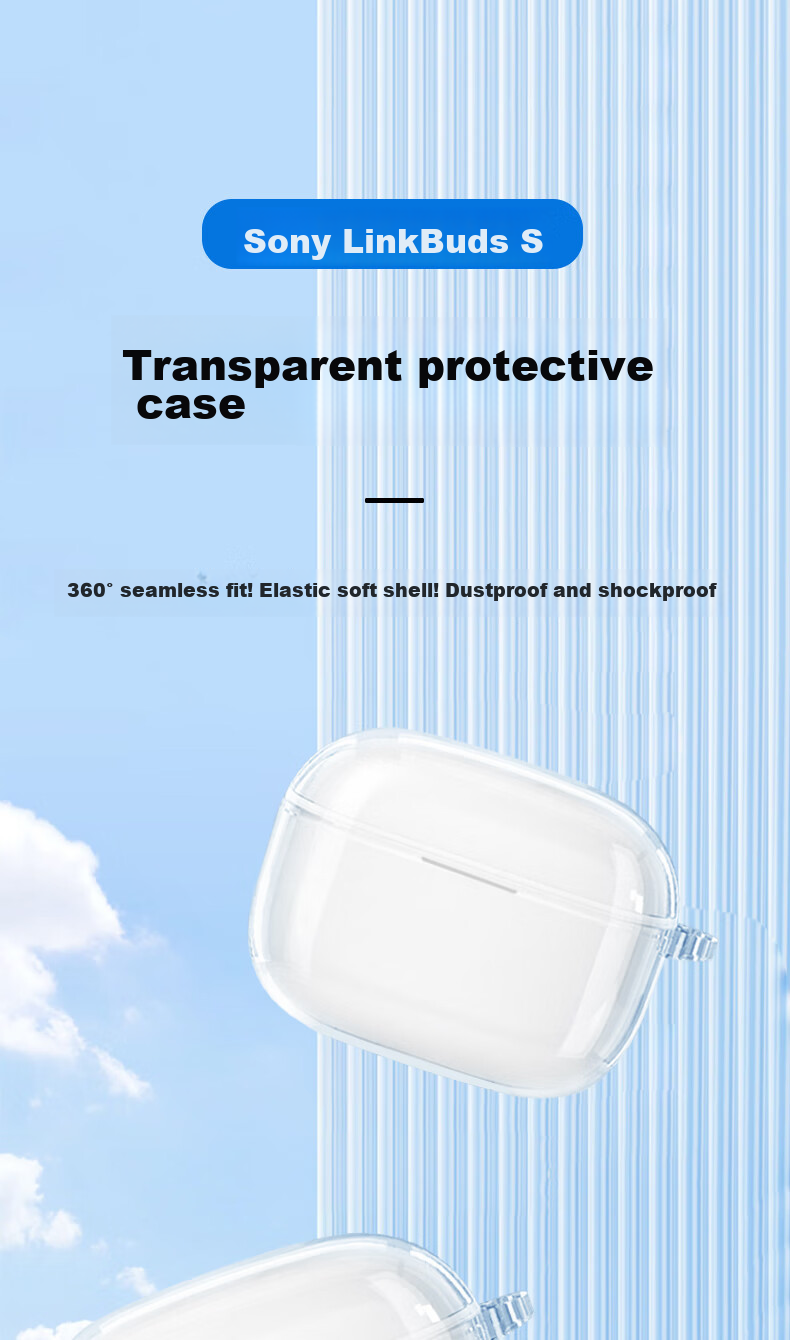 Masentek Earphone Protective Case for Sony LinkBuds Open Bluetooth Earphones TPU Soft Silicone Storage Cover Shockproof Transparent 1