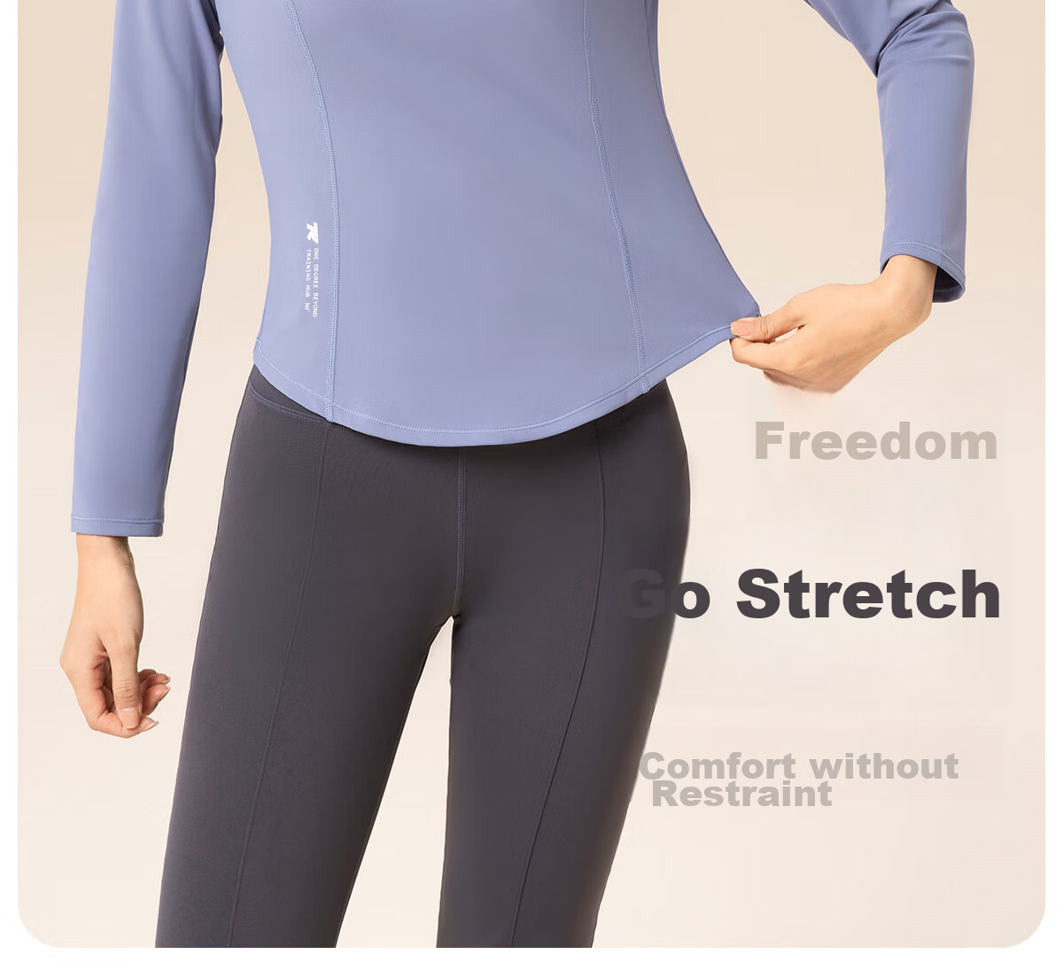 361° Women's Long-Sleeve Sports Top, Half-Open Yoga Wear, Spring And Autumn Running Training Suit, Slim-Fit Yoga Fitness Clothing 11