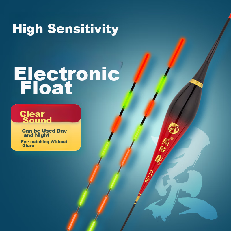 Grased (Grsaed) Electronic Fishing Float, Invisible at Night, Luminous Float for Crucian Carp And Carp Fishing, Night Fishing Float, Eye-Catching, Highly Sensitive Nano Float CP01