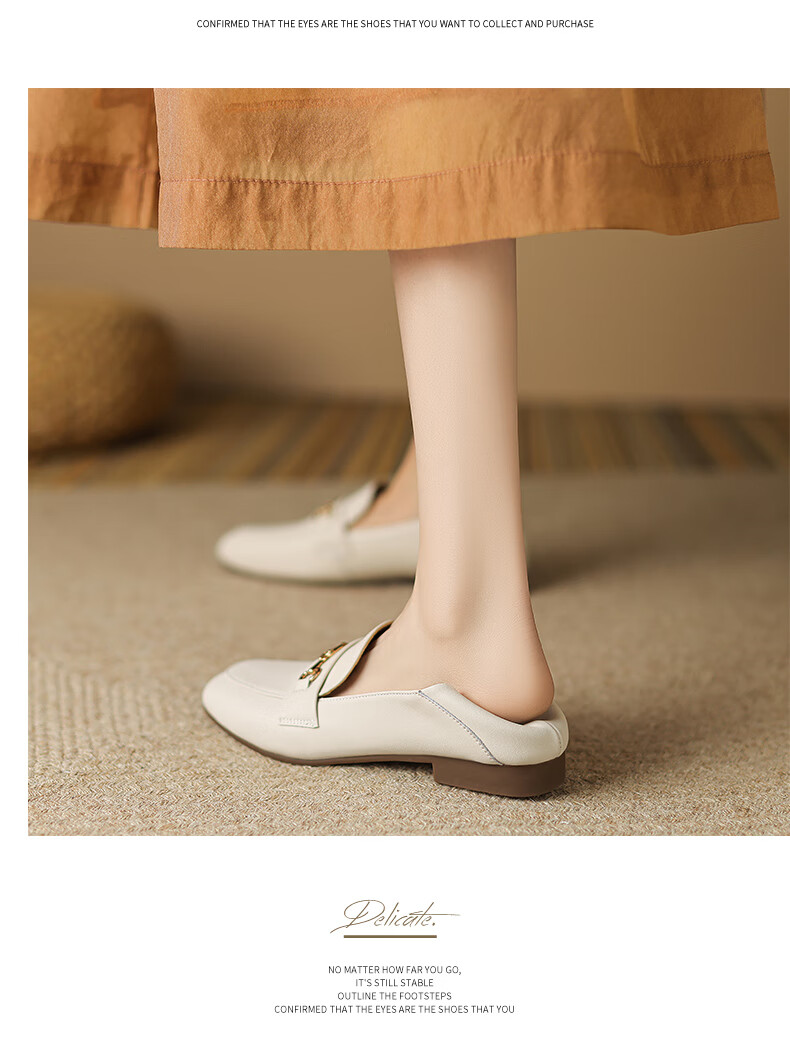 ZHR Zese Loafers Women Casual Breathable Soft Sole Slip-On Fashion Square Toe Shoes AH311 Beige 39 9