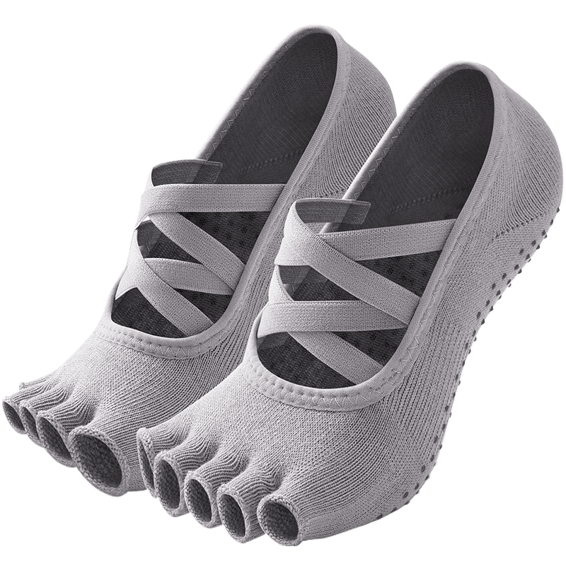 Keep Yoga Socks, Non-Slip Toe Separation Women's Five-Toe Socks, Indoor Floor Exercise Dance Pilates Summer Sports