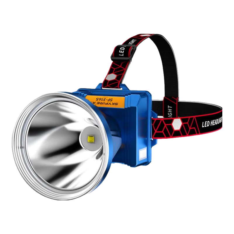 SkyFire Headlamp with Strong Light, Long Battery Life, Ultra-Bright, for Fishing, Military, Outdoor Use, LED, Construction Sites, Miners, Waterproof, Specialized Motion Sensor