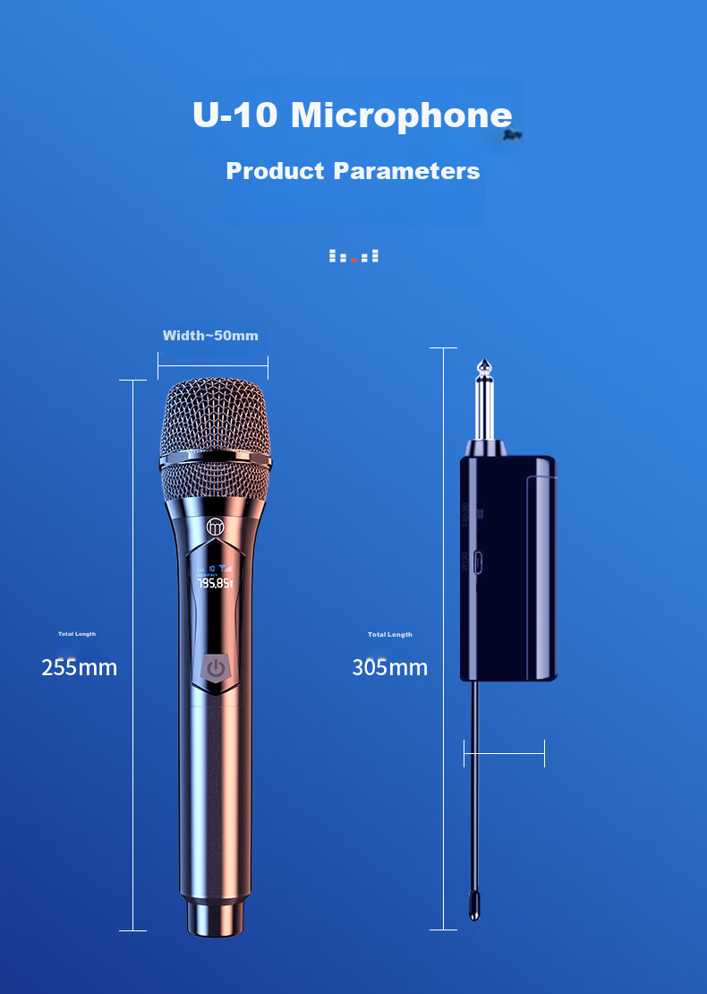 Haomuren Wireless Microphone Rechargeable Universal Mic for Home KTV, Professional Singing, Stage Hosting, Speeches, Karaoke, Meetings, Outdoor Use with Speaker, Amplifier, FM Receiver, Universal 19
