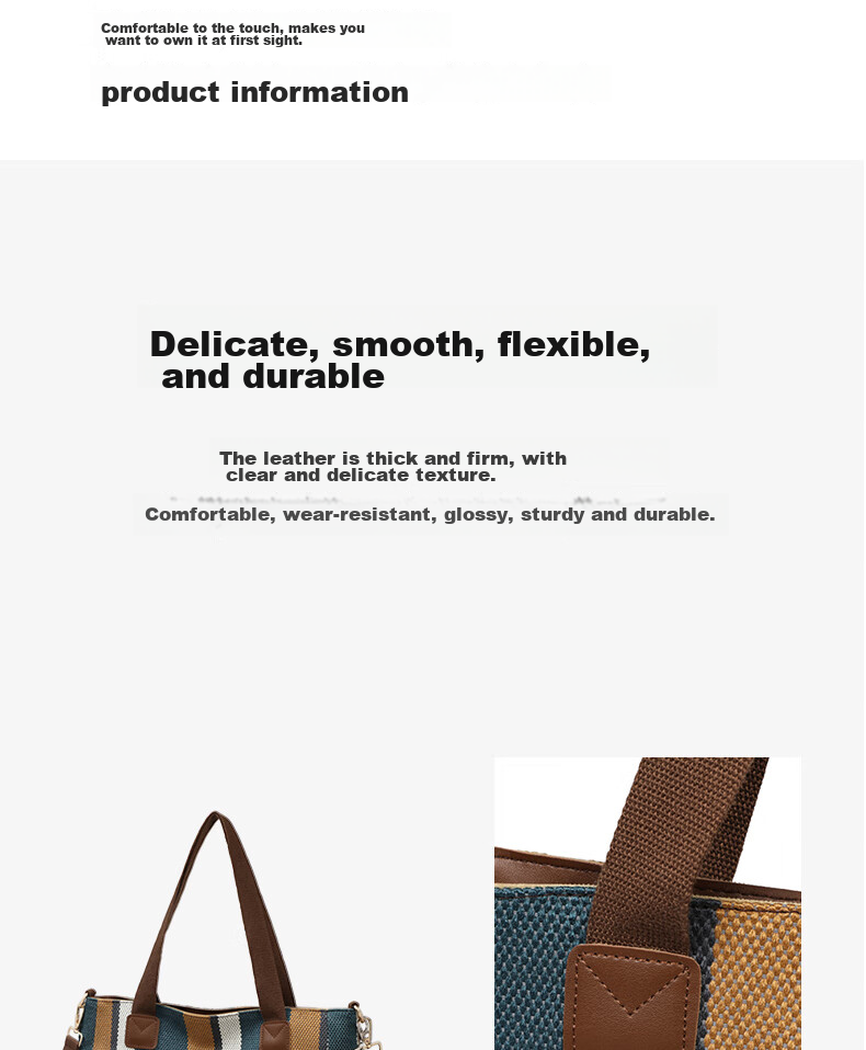 Aiqinghai Canvas Handbag, Women's Tote Bag, Large Capacity Shoulder And Handheld Bag, Practical Birthday And Mother's Day Gift for Mom 5