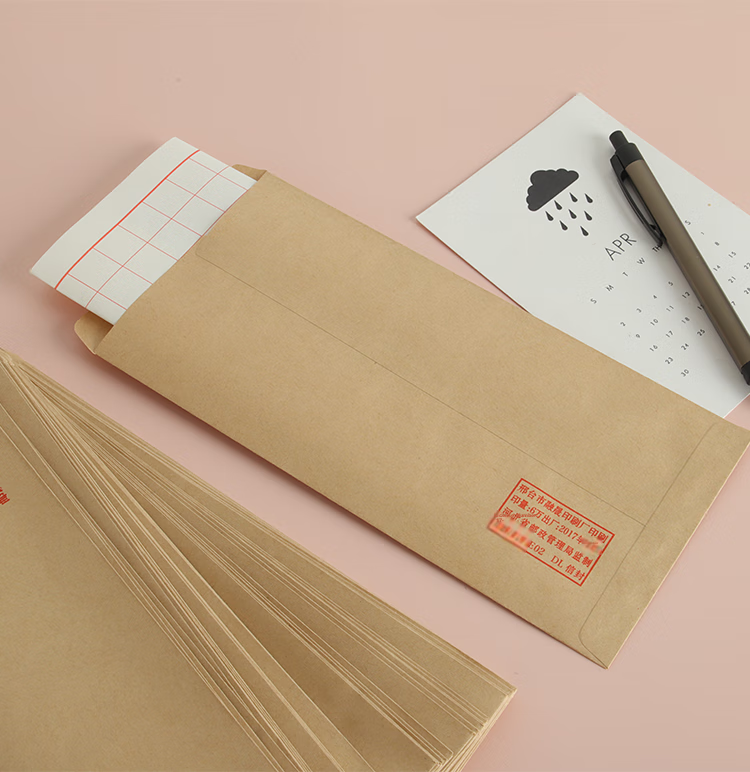 TANGO No. 5 Envelopes, 100 Pieces/pack, Thick Kraft Paper Envelope Bags, 100g Financial Storage Envelopes for Invoices, Letters, And Documents 7