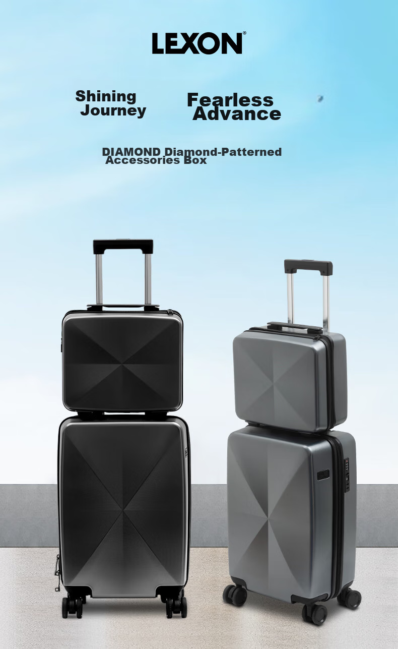 LEXON Small Carry-On Luggage, 15-Inch Mini Suitcase, Stylish, Durable, Shockproof, Silver-Gray Color 1