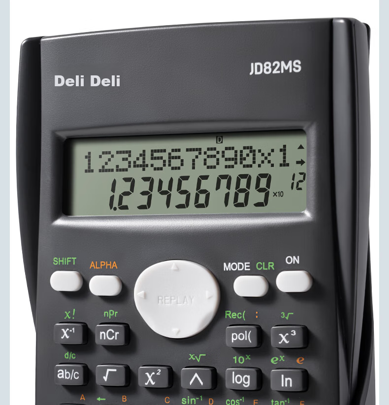 Deli [Super Popular] JD82MS Scientific Calculator with 240 Functions (For Middle And High School Students), Exam Calculator (Random Color in Dark Gray) 11