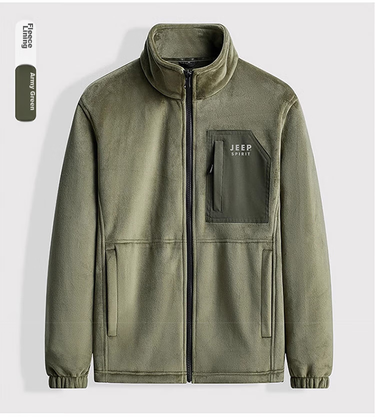 JEEP SPIRIT Men's Three-In Jacket, Autumn And Winter Casual Loose-Fitting Hooded Workwear Coat for Me 19