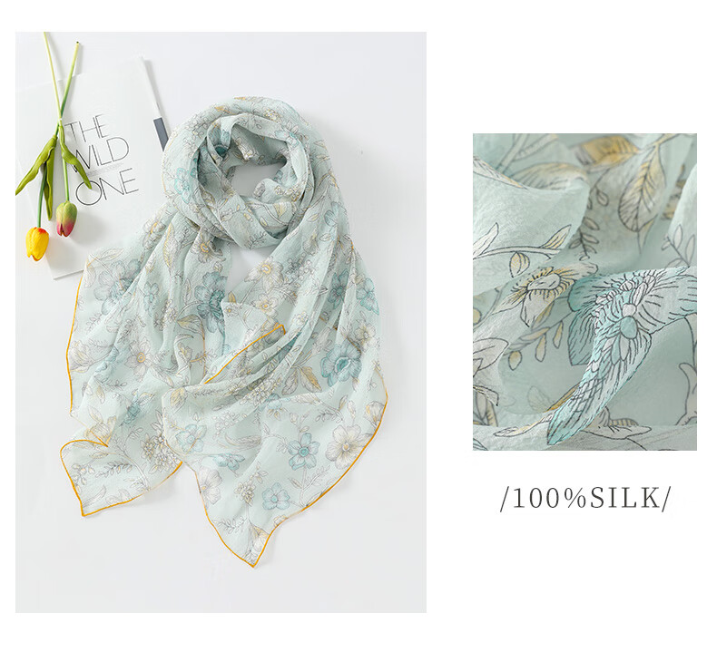 Hangsifu Silk Scarf, Neck Warmer Shawl, Pearl Yarn Neck Wrap, Practical Birthday Gift for Mom, Mid-Autumn Festival Present 14