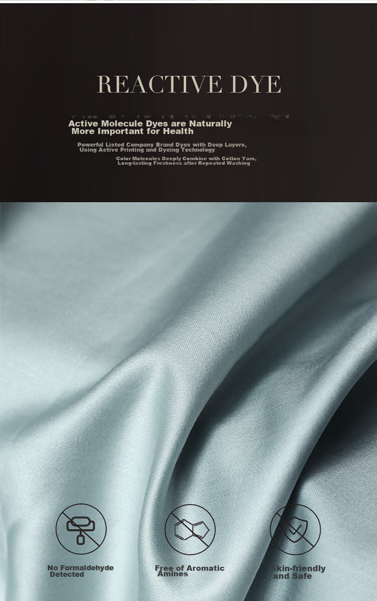 Bravo Fuanna Luxury 60S Tencel Fitted Sheet Four-Piece Set Cotton Bed Sheet Duvet Cover Double 230*229cm 8
