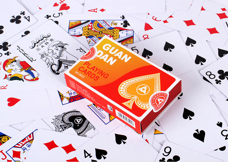 AAA Guandan Playing Cards, AAA Guandan Card Decks, Entertainment Playing Cards, Blue Core Paper Material, 8522 Two-Color Set, Ten Decks 9