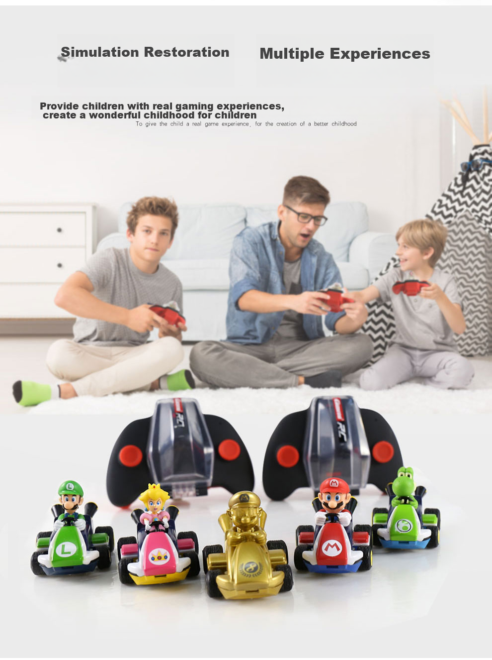 Carrera Remote Control Car, Mario Mini Wireless Drift Electric Toy Car, Birthday Gift for Boys 7