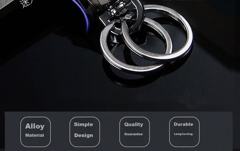 Dijialun Three-In Multifunctional Car Keychain, Fidget Spinner, Bottle Opener, Waist-Hanging Keychain for Men, Creative Gift Rotating Toy, Simple And High-End Car Keychai 2