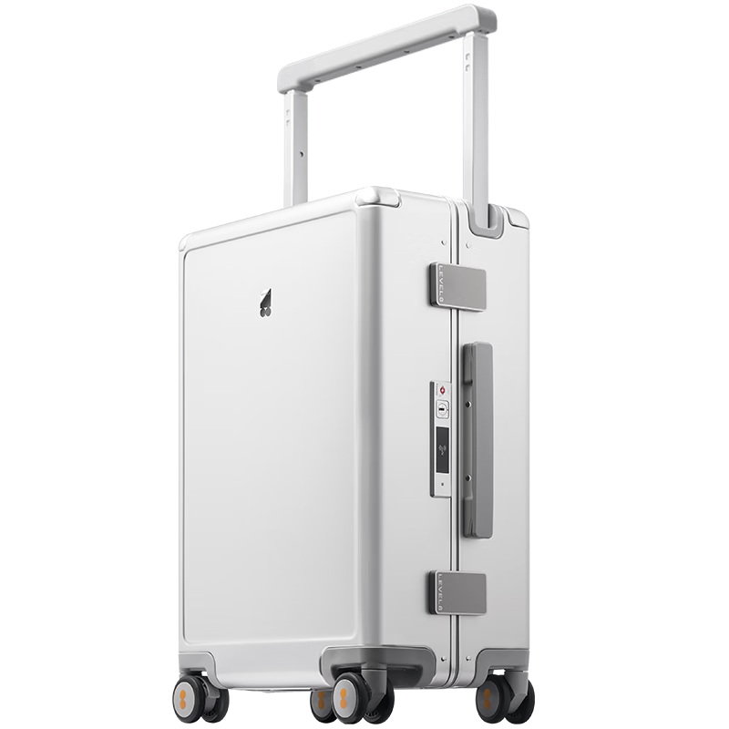 LEVEL8 20-Inch Carry-On Luggage, Travel Suitcase for Men And Women with TSA Lock, Wide Handle, Aluminum-Magnesium Alloy Navigator Silver