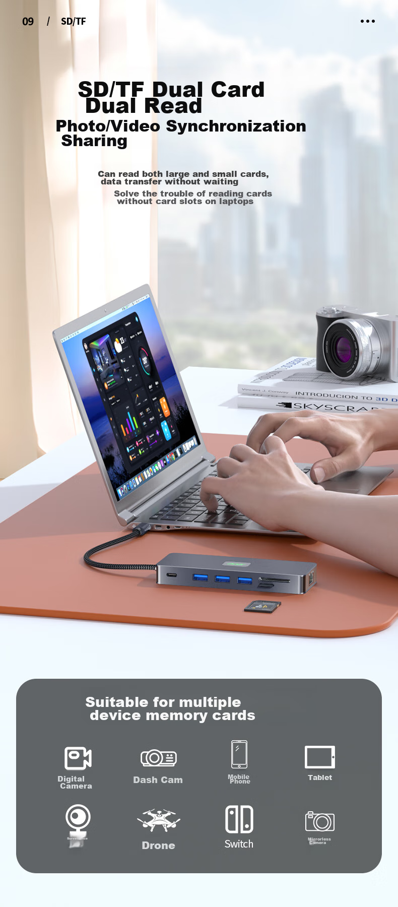 Acer Multi-Functional Expansion Dock USB-C to HDMI Converter Compatible with MacBook, 4K60Hz Screen Mirroring, VGA Audio Gigabit Ethernet Port Hub Expansion Dock 11