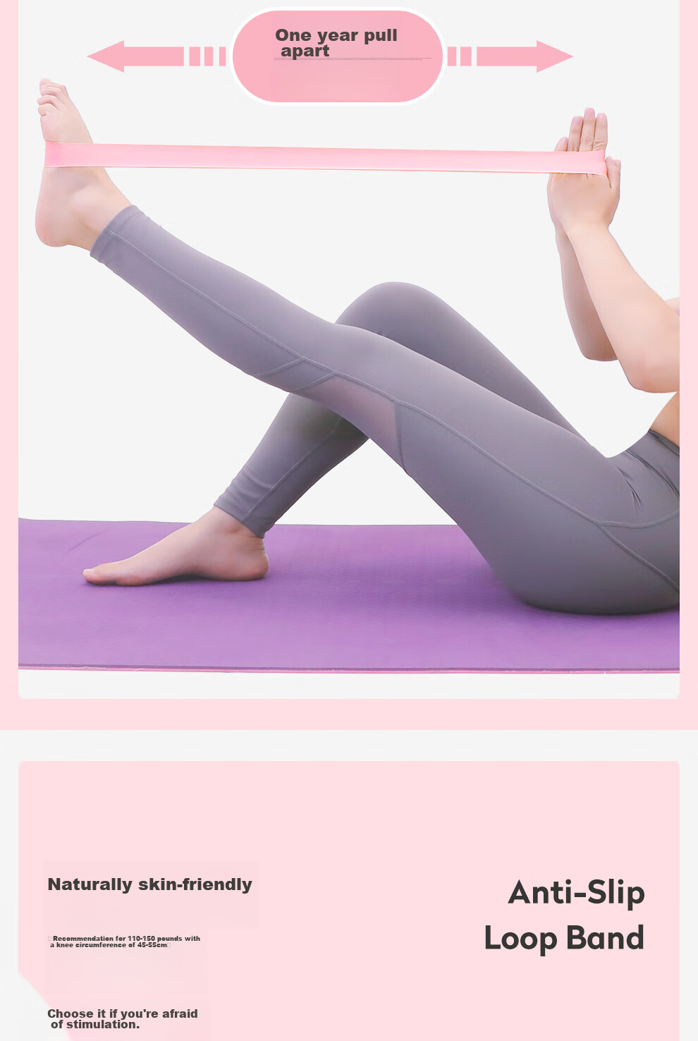 PROIRON Elastic Band, Resistance Band, Leg Exercises for Men And Women, Yoga, Buttocks Lifting, Three-Piece Set 9