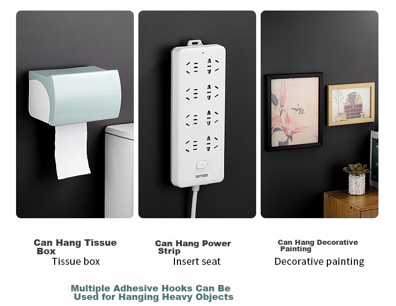 Chaoji Jia Pin, Strong Adhesive Hook without Drilling, No Trace Adhesive Hook, Power Strip Fixer, Router Hook, Super Strong Adhesio 5