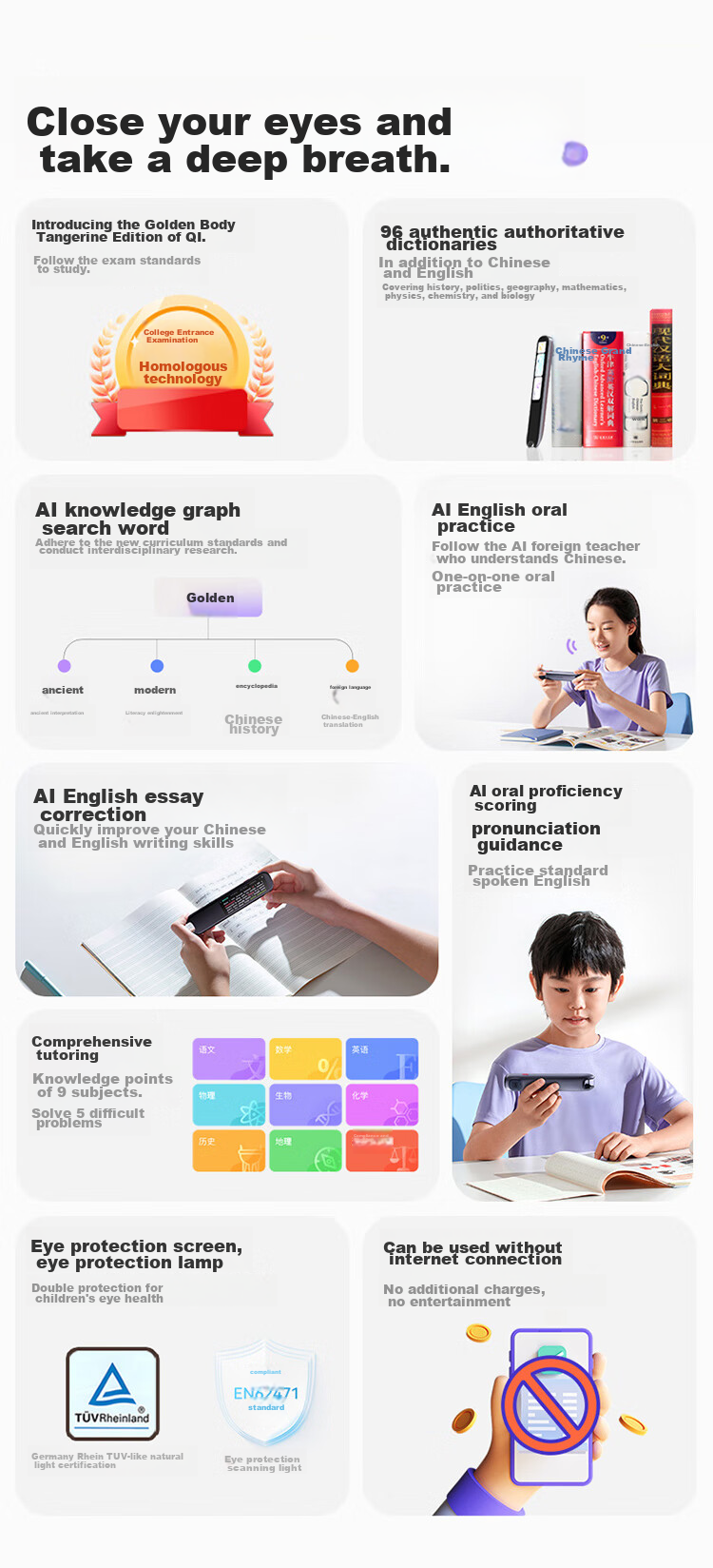 IFLYTEK AI Dictionary Pen P30 Pro English Reading Pen Learning Device, English Translation Tool, Suitable for All Ages from Preschool to High School 2