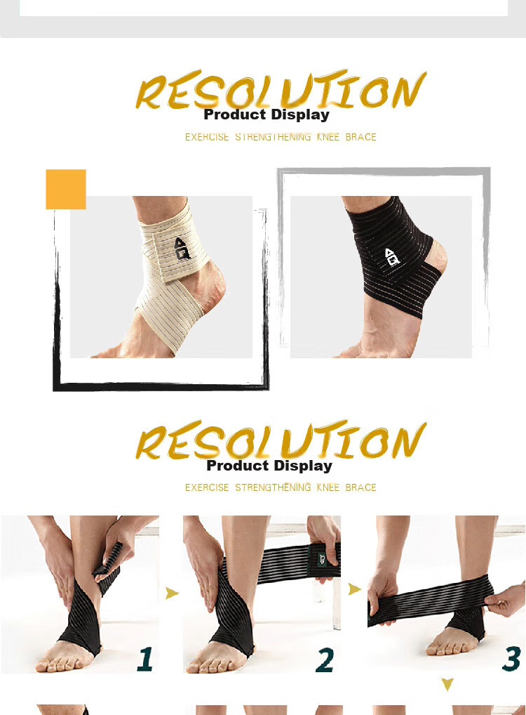AQ Basketball Soccer Running Ankle Sprain Protection Elastic Bandage Ankle Brace 9161 Single Pack 4
