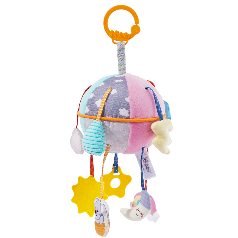 Jollybaby Baby Pull-Out Toy, Infant 0-1 Year Old Head-Lifting Training Pull-Out Toy, Hot Air Balloon Pull Rope Pull-Out Toy