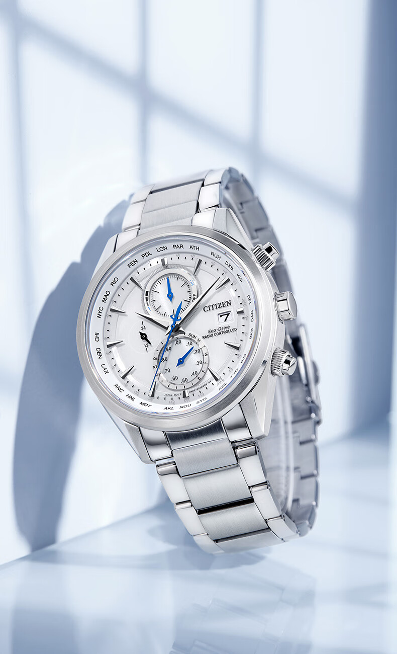 CITIZEN Watch for Men, Eco-Drive, Radio-Controlled, Japanese And Korean Style, Eagle in The Sky, Steel Band, Gift for Boyfriend, AT8265-81E 4