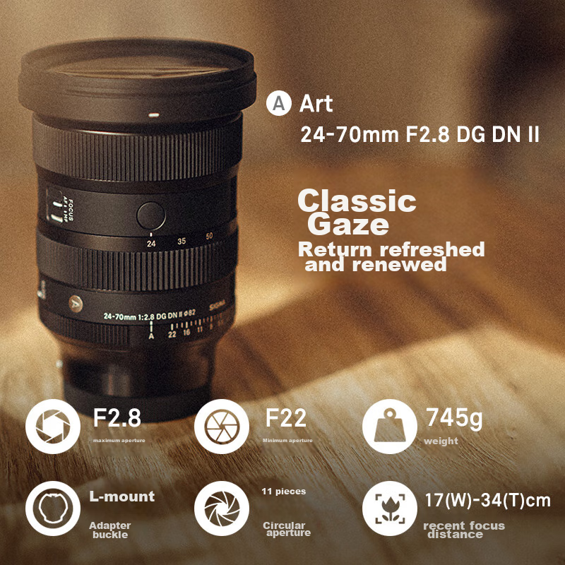 SIGMA Art 24-70mm F2.8 DG DN II Second Generation Full-Frame Mirrorless Constant Aperture 2470 Portrait Landscape Travel Live Streaming (Sony E-Mount)