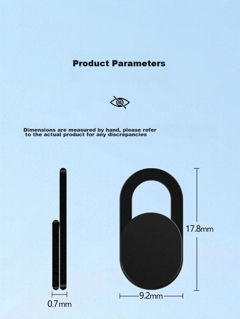 Masentek Camera Privacy Cover, Phone Laptop MacBook Tablet Front Camera Anti-Peeping Protective Sticker, Suitable for Huawei Apple HP Lenovo 15