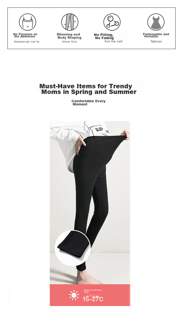 JOYNCLEON Maternity Pants, Spring And Autumn Style, Leggings for Outdoor Wear, Sports Yoga Casual Trousers, Black XXL, Jyk169925 2