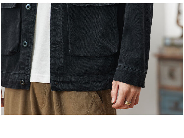 Zengzhi Denim 2026 Spring Autumn Men's Letter Embroidered Denim Jacket Casual Denim Workwear Coat Men's Denim Shirt 7