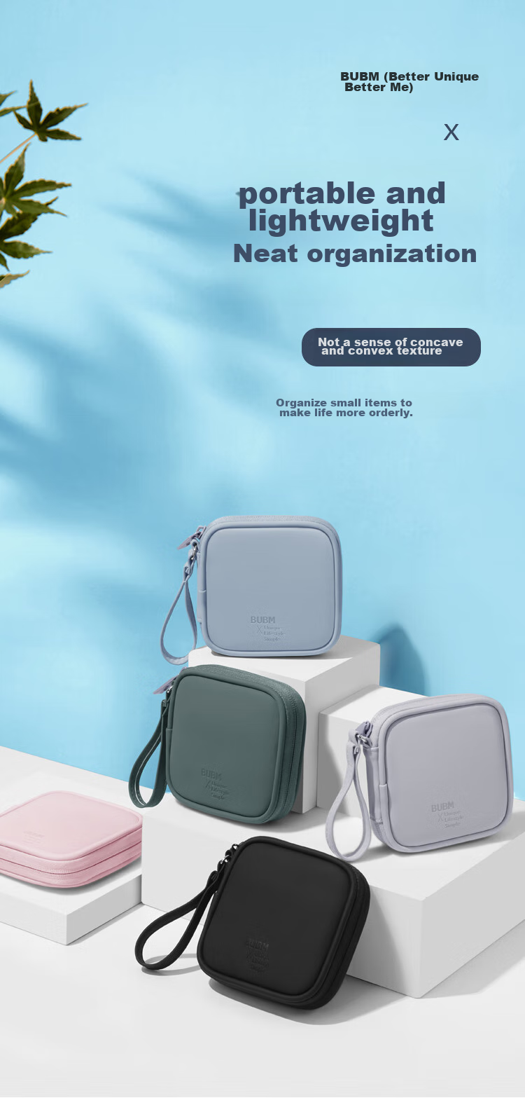 Biyoumei Earphone Storage Pouch, Cable Organizer, USB Flash Drive Case, Charger Accessory Storage Bag 1