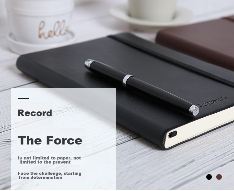 COMIX [Best-Selling Product] A5/154 Sheets Business Leather Notebook/journal/diary Compera Elite Series Brown Office Stationery C8002 1
