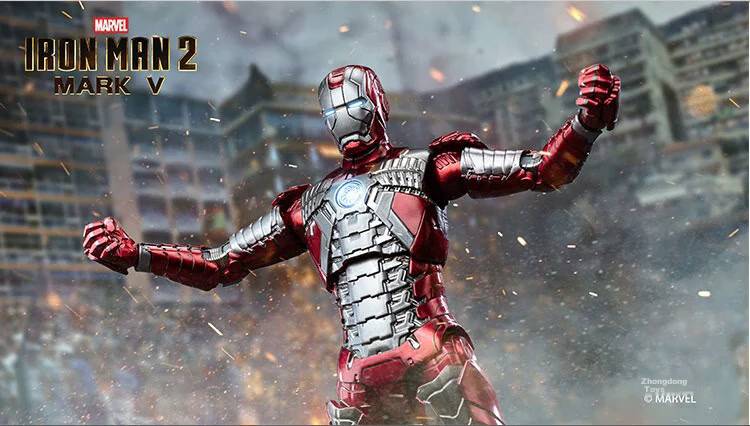 Marvel Iron Man MK5 Action Figure Model with Articulated Joints, Boys' Birthday Gift 5