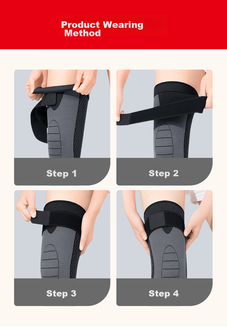 Chidong Knee Brace for Warmth, Arthritis Support for Men And Women, Extended Cold-Proof Compression Bandage, Elderly Anti-Cold Leg Support, Extended Version M 15