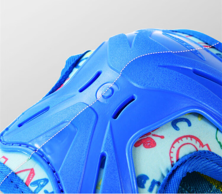 Micro Maiguo Children's Helmet, Roller Skating Protective Gear, Ice Skating And Cycling Hand Guards, Elbow Pads, Knee Pads, FLY Blue Package, Size M 5