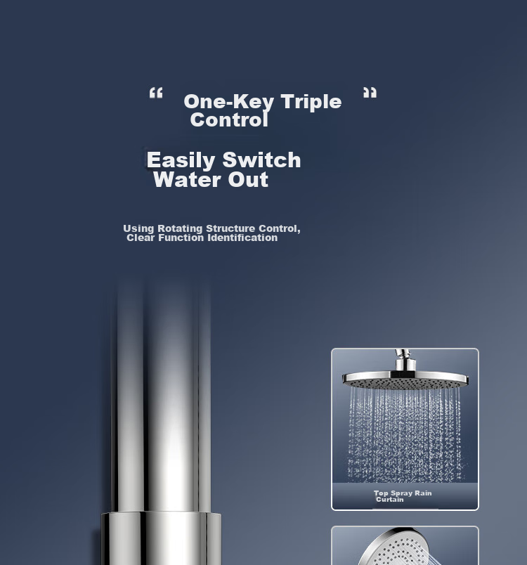 MEJUE Shower Set, High-Pressure Shower Head, Hot And Cold Brass Faucet with Mixing Valve, Bright Silver Z-5119 11