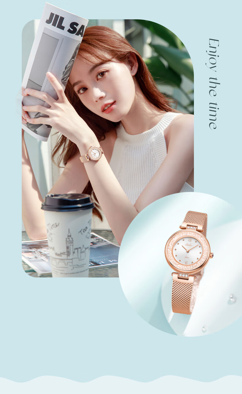 EBOHR Women's Watch, Kana Simple And Fashionable Red Strap Birthday Valentine's Day Gift Qiji Red Quartz Watch 51350147 4