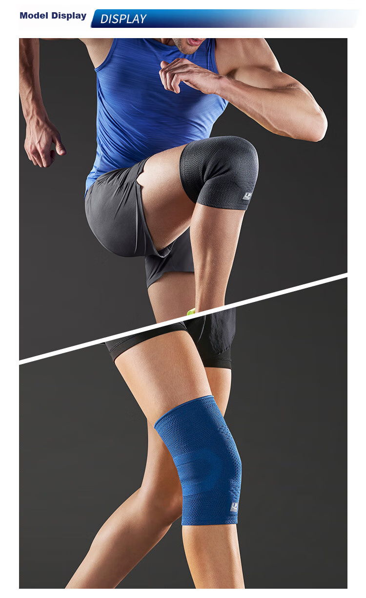 LP Competition Sports Knee Pads, Badminton Running Protective Gear, 3D Knitted Breathable Lightweight, 176xt Blue, Size M 10