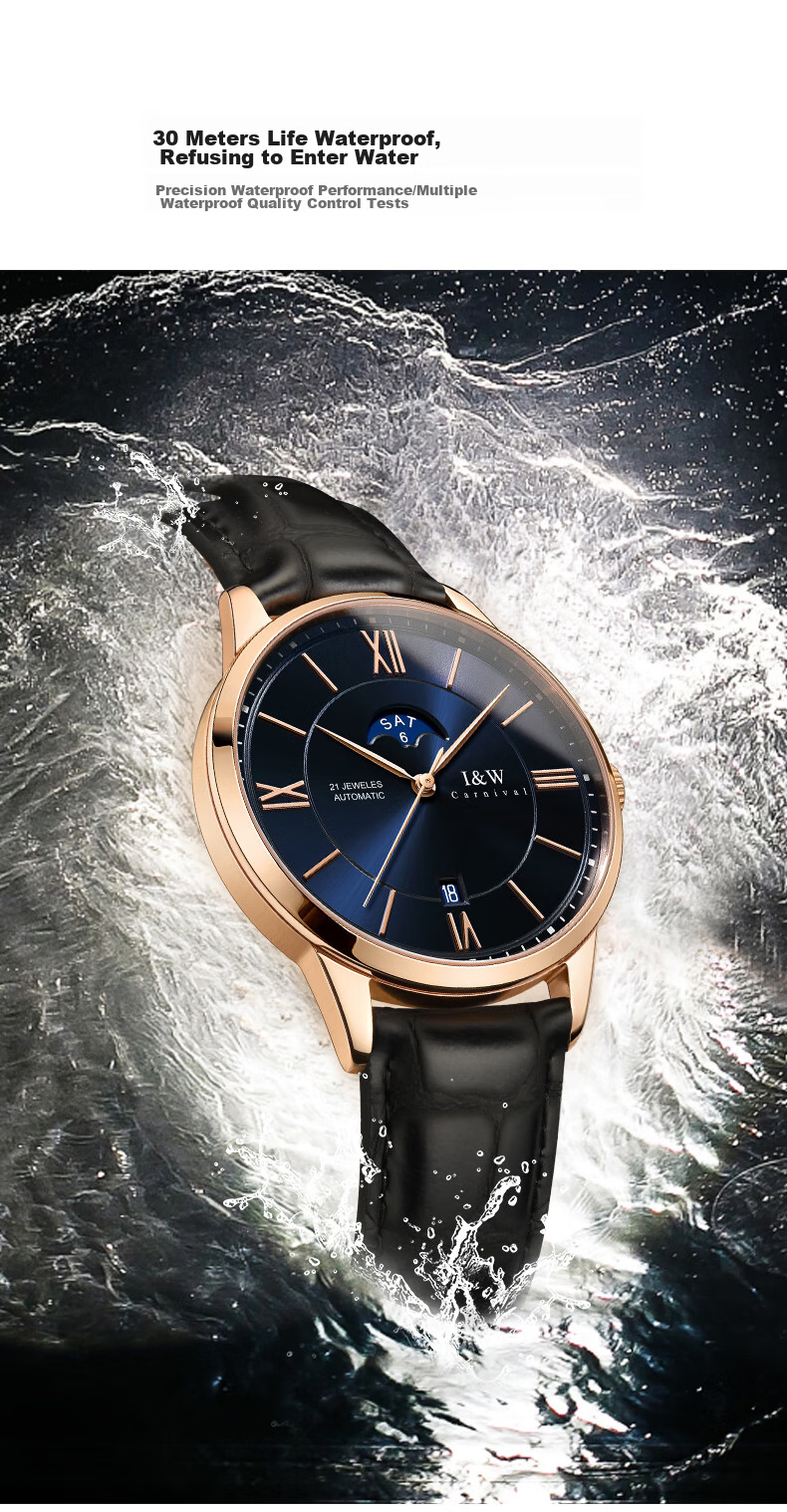 Aiwochi Swiss IW Men's Watch, Fully Automatic Mechanical Watch, 2026 New Model, Official Authentic Luxury Brand, Top Te 7