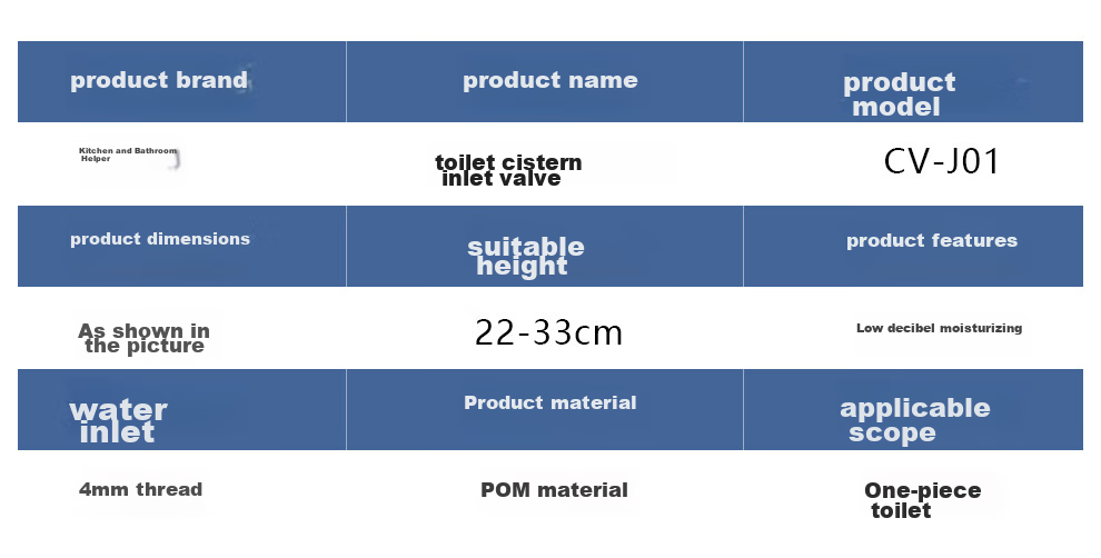 CVBAB Toilet Inlet Valve, Toilet Accessories, Universal Water Inlet Valve for Toilet Tank, Water Supply Valve for Flush Toilet CV-J01 2