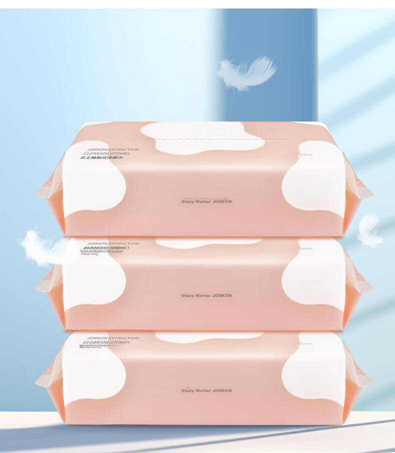 JIANGONG Facial Cleansing Wipes, Disposable Face Towels, Beauty Blotting Sheets, Pull-Out Style, 100 Sheets Per Pack 16