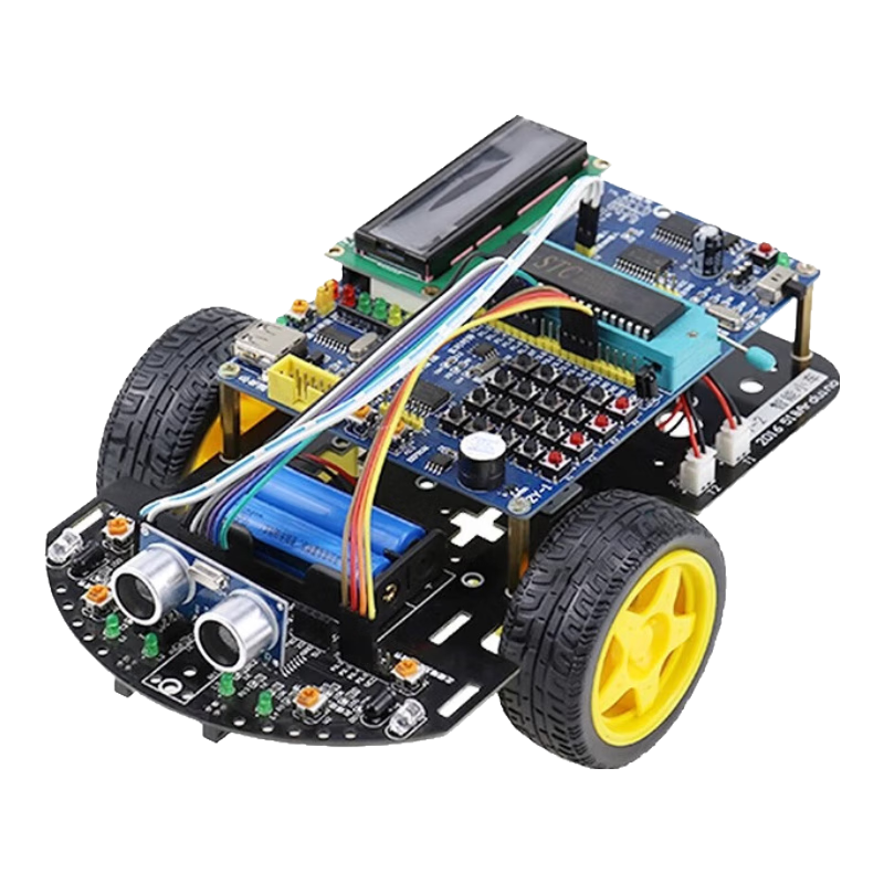 LOBOROBOT 51 Microcontroller Development Board Kit Smart Car Line Tracking Obstacle Avoidance Remote Control Bluetooth Programming C51 Robot Kit