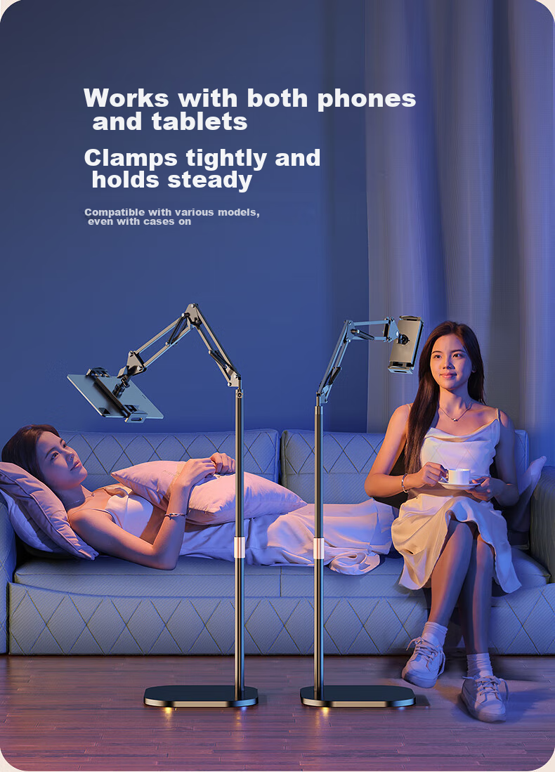 Shuotu Tablet Stand, Floor-Standing IPad And Phone Holder, Lazy Stand, Online Class Piano Stand, TV Binge-Watching Arm Extendable Stand, Live Streaming Overhead Shooting Stand, Postgraduate Entrance Exam Retake Video Recording Equipment 17