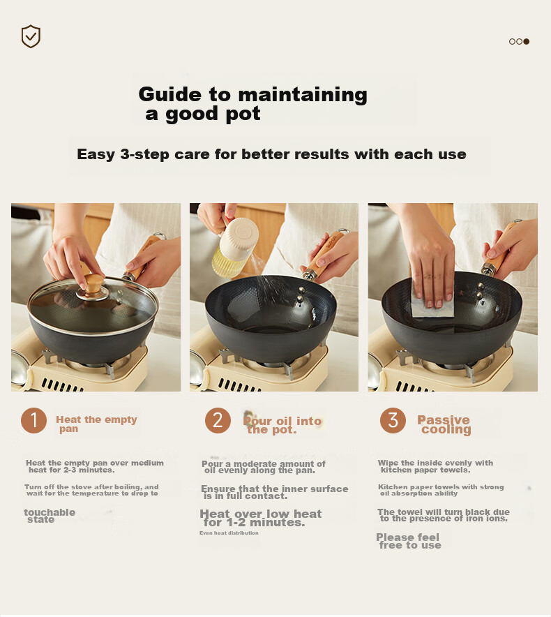 SUPOR Mini Premium Iron Wok 22cm, Household Use, Non-Coated, Wear-Resistant, Rust-Proof, Suitable for Gas Stove, EC22RF05 18